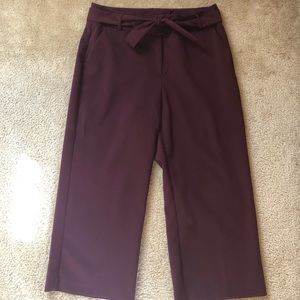 Cynthia Rowley Wide Leg Cropped Trousers